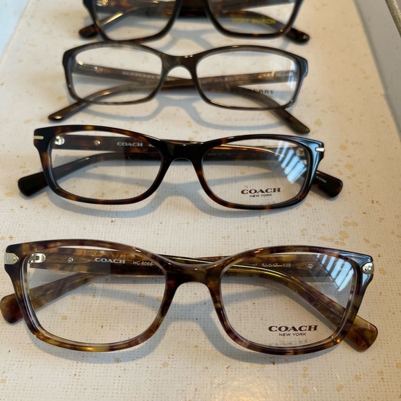 4 eyeglass frames 2-Coach 1-Tory Burch, one Burberry - Picture 4 of 10
